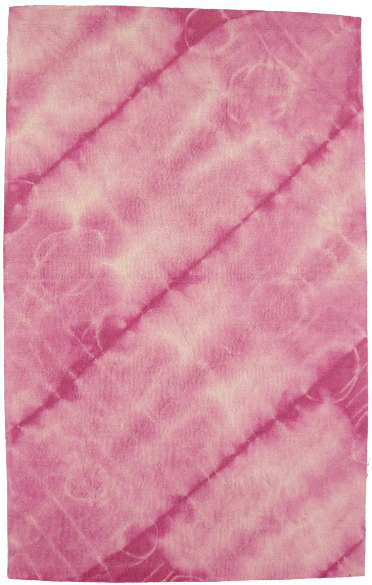 Fuchsia Tie-Dye 5X8 Hand-Tufted Modern Rug