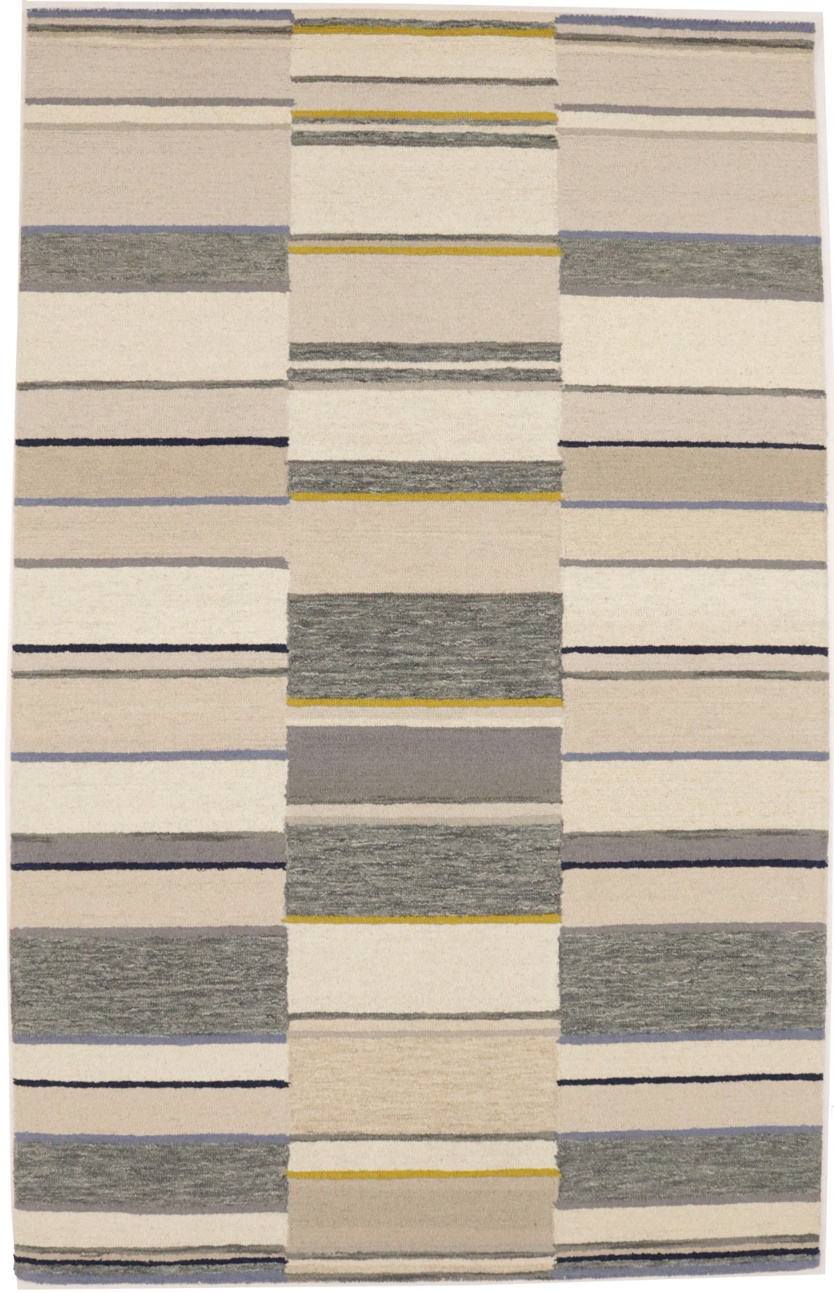 Multicolored Stripes 5X8 Hand-Tufted Modern Rug